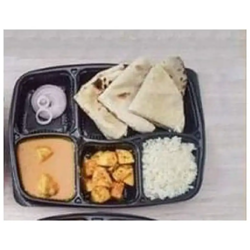 5 compartment meal tray with lid large pack of 25pcs